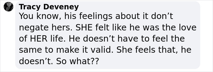 Comment from Tracy Deveney discussing Sean Penn&rsquo;s feelings about being called the love of Madonna&rsquo;s life.
