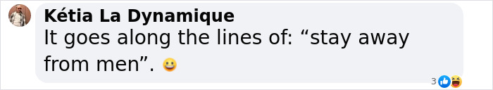 Comment on social media post mentioning staying away from men as advice related to a 115-year-old lady becoming the world's oldest human by never arguing.