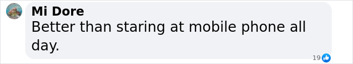 Screenshot of a social media comment saying better than staring at mobile phone all day related to monster mom forcing 4YO. Screenshot of a social media comment saying better than staring at mobile phone all day related to monster mom forcing 4YO.