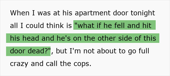 Text excerpt about a woman worried her boyfriend disappeared the day before a planned vacation flight.