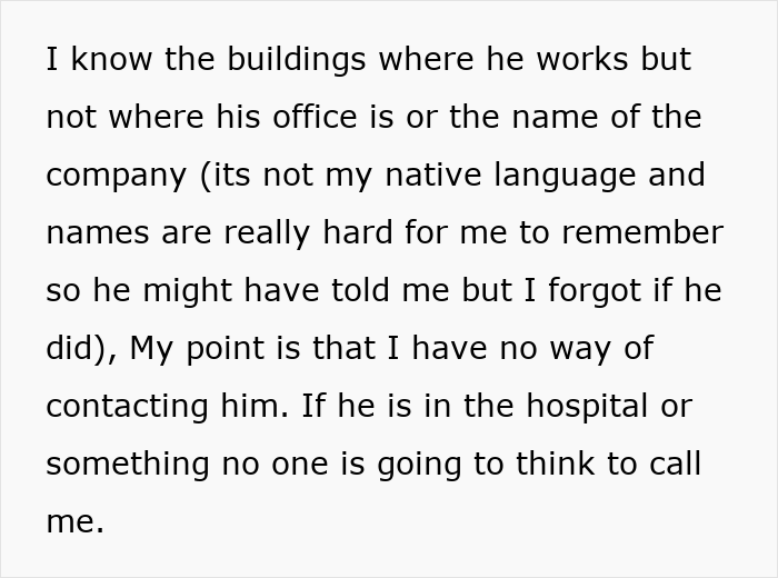 Woman plans a vacation with her boyfriend, but he disappears the day before their flight, leaving her worried and confused.