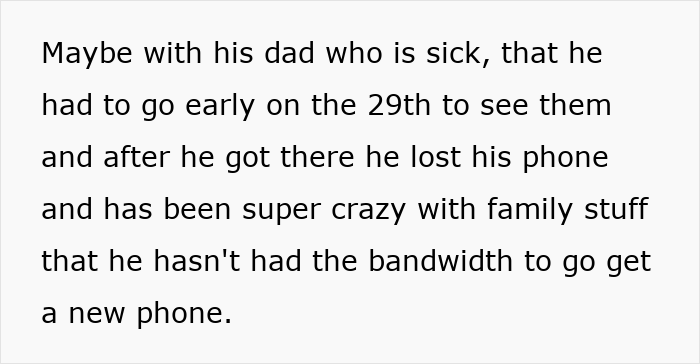 Text about woman planning a vacation with her boyfriend who disappears the day before their flight discussed on screen.