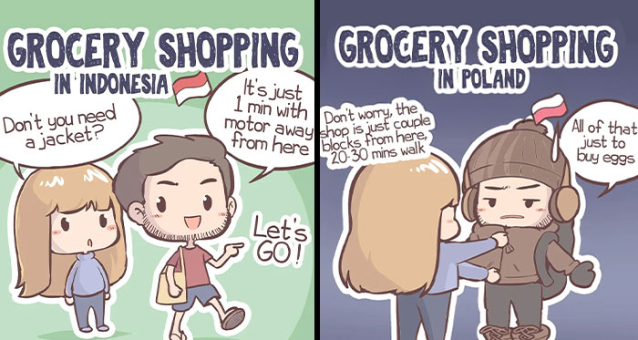 Cultural Confusion Never Looked So Cute: 26 HitoPotato Comics Featuring A Polish-Indonesian Couple (New Pics)
