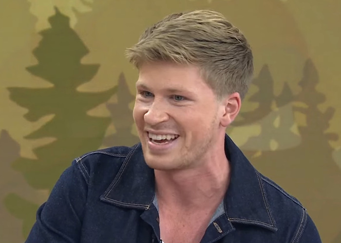 Robert Irving smiling during an interview discussing his family reaction to underwear shoot that nearly broke the internet. Robert Irving smiling during an interview discussing his family reaction to underwear shoot that nearly broke the internet.