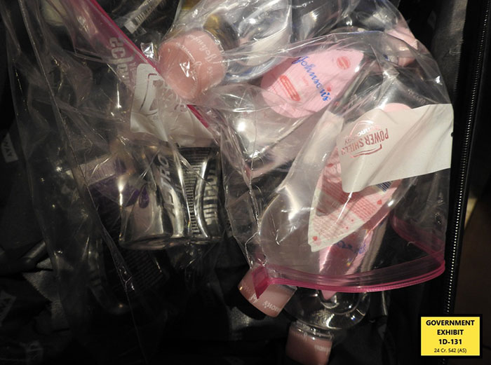 Clear plastic bags containing toiletries and personal care items as photos of Diddy’s preparation for Freak Off are released. Clear plastic bags containing toiletries and personal care items as photos of Diddy’s preparation for Freak Off are released.