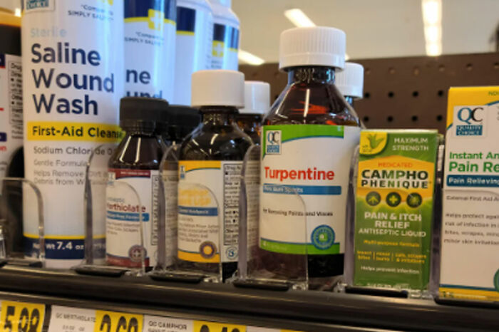 Various medical and pain relief bottles on a store shelf, highlighting moments of people’s unexpected stupidity.