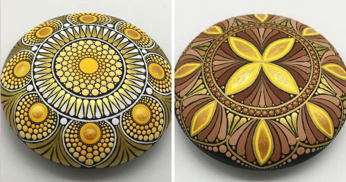 This Artist Transforms Ordinary Stones Into Hypnotic Mandala Masterpieces (50 Pics)