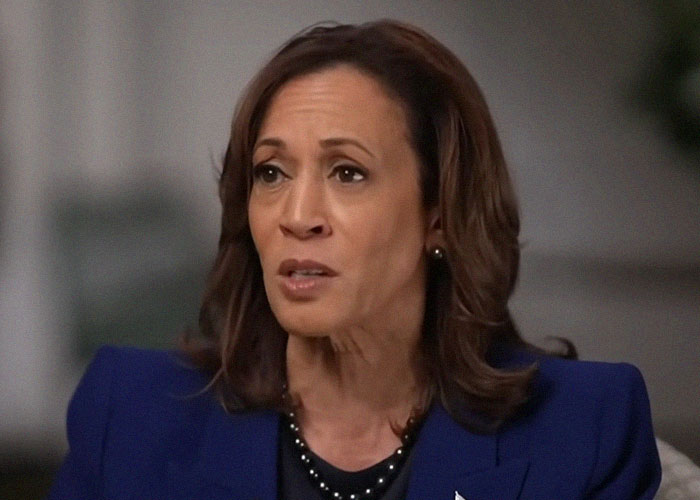 A woman in a blue blazer and necklace speaking seriously in an interview about people who knew celebrities before fame.