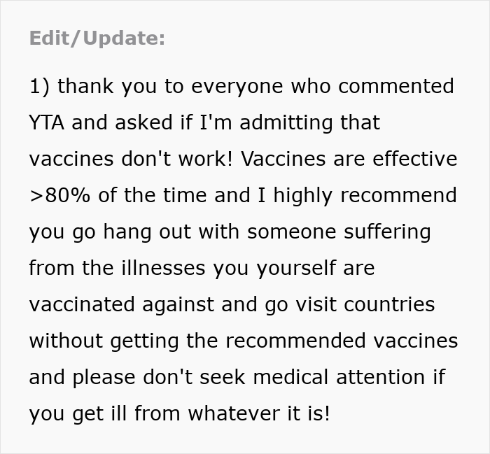 Pregnant anti-vaxxer faces social consequences as best friend declines future playdates over vaccination beliefs.
