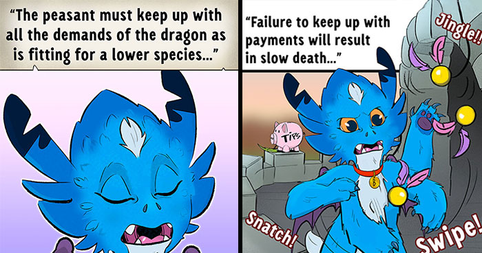 In My Latest Comic Episode, Pet Dragon Named Bash Looks For A Wealthy Owner (Part 6)