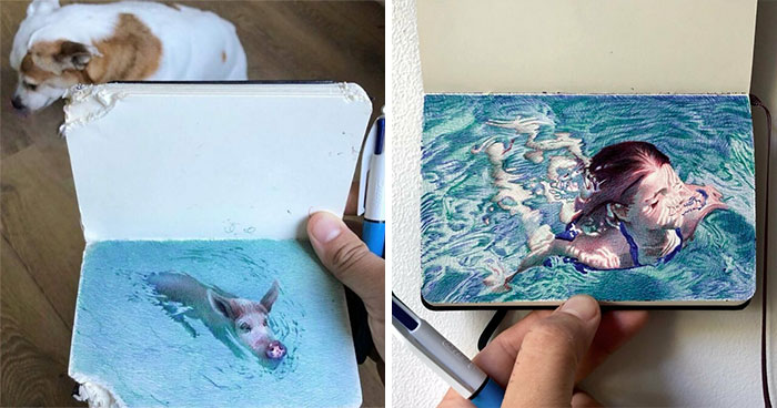 30 Sketchbook Drawings By Nicolas V. Sanchez That Show The Power Of Ballpoint Pen Art