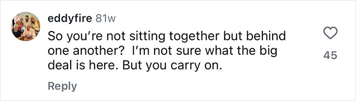 Screenshot of a social media comment discussing plane seating arrangements and timing for the best plane seat. Screenshot of a social media comment discussing plane seating arrangements and timing for the best plane seat.