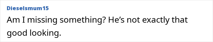 Comment screenshot showing user Dieselsmum15 questioning Walton Goggins' looks in relation to White Lotus yearbook photo.