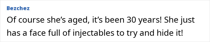 Fans admire &rsquo;90s megastar Whigfield looking youthful wearing a tiny leather catsuit, stunning in a bold fashion statement.