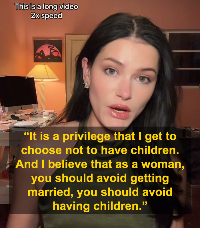 Woman sharing advice on marriage and children in a viral clip receiving massive praise from other women.