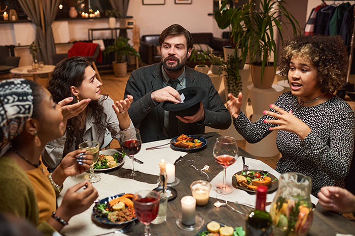 Woman shuts down MIL in heated dinner conversation, calling her a gold digger and housewife in a tense family moment.