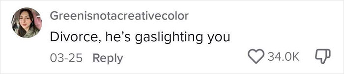 Comment on social media accusing husband of gaslighting wife amid online dispute about his mom and her behavior. Comment on social media accusing husband of gaslighting wife amid online dispute about his mom and her behavior.