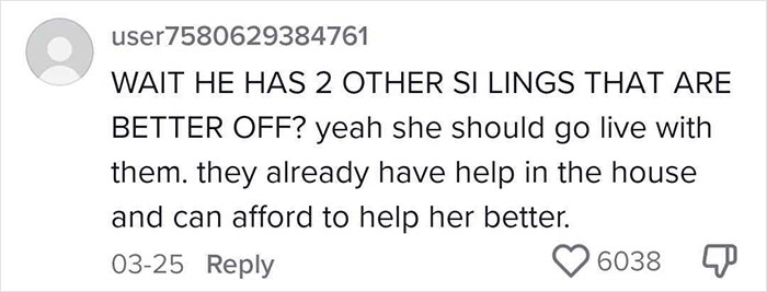 Online comment criticizing wife as delusional and not helping husband's mom sparks heated debate. Online comment criticizing wife as delusional and not helping husband's mom sparks heated debate.