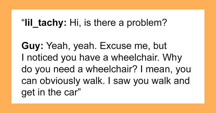Guy Sees Woman In Wheelchair, Decides He’s Suddenly A Medical Expert