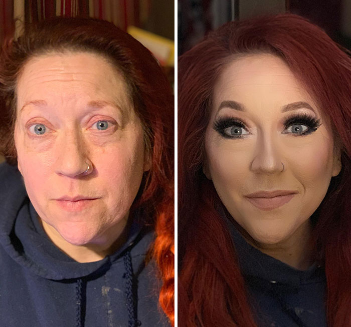 Side-by-side comparison of a woman’s appearance showing small changes that made the biggest difference for women.