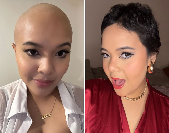 Woman showing small appearance changes with makeup and hairstyle transformation that made the biggest difference for them