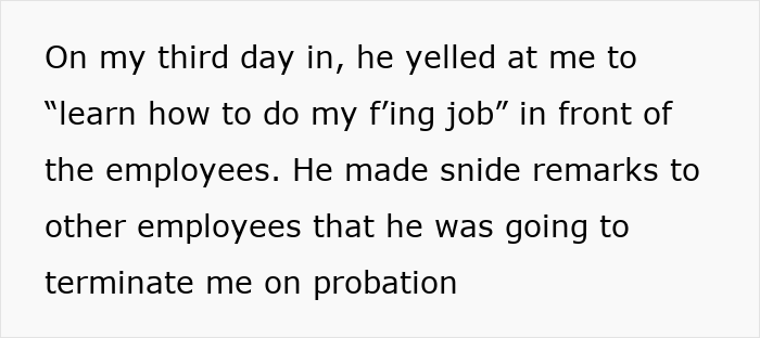 Manager Tries To Bully A New Employee, Balks After Realizing They Documented It