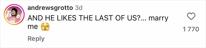 User comment on social media expressing excitement about a former band member who looks unrecognizable.