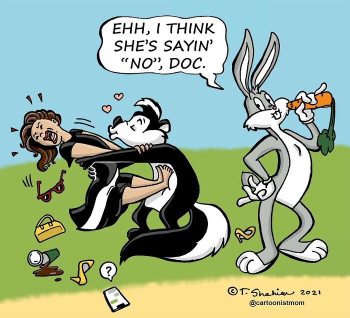 Comic featuring cartoon characters capturing life’s weird, awkward, and hilarious moments with humorous dialogue and exaggerated expressions.