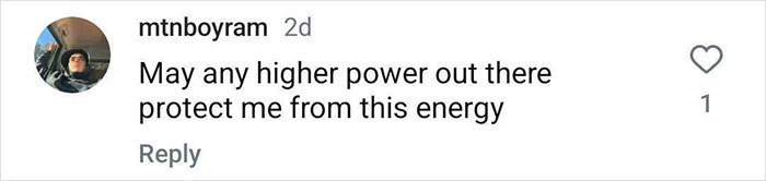 Comment on social media post saying May any higher power protect me from this energy about plane passenger making a salad mid-flight. Comment on social media post saying May any higher power protect me from this energy about plane passenger making a salad mid-flight.