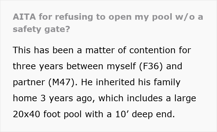 Alt text: Man ignoring partner&rsquo;s request to make fence around pool for kids&rsquo; safety, causing tension in their relationship.