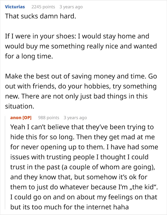 Reddit user responds with advice to woman feeling used for babysitting during family holiday invitation.