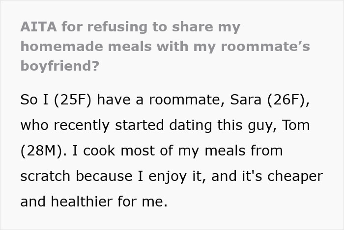 Woman Stops Letting Roommate’s BF Steal Her Food From Her, Infuriates The Roommate Woman Stops Letting Roommate’s BF Steal Her Food From Her, Infuriates The Roommate