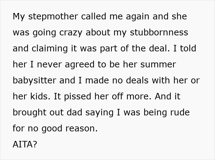 &ldquo;Didn&rsquo;t Agree To Be Her Summer Babysitter&rdquo;: Woman Upset When Stepson Cuts Her Out Of His Life