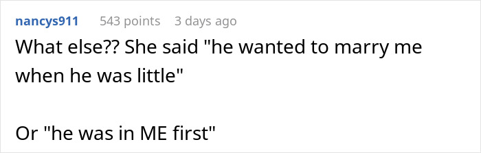 Groom&rsquo;s mom in a wedding dress with more sleeves, causing tension at the couple&rsquo;s wedding day event.