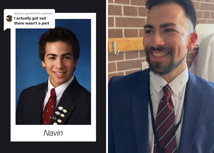 Side-by-side before and after photos showing how people changed or didn’t change since graduating 10 years ago.