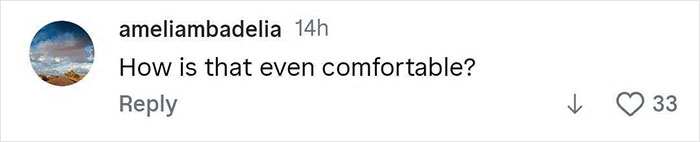 Comment on social media questioning comfort, related to Ozempic hands discussion and fashion choices.