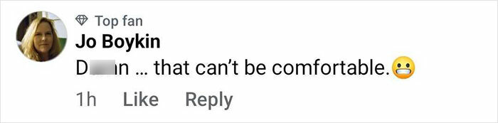 Comment from Jo Boykin reacting to Jennifer Lopez concert moment, expressing discomfort with public area reveal.