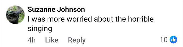 Comment from Suzanne Johnson criticizing singing in response to Jennifer Lopez's concert revealing her pubic area controversy.