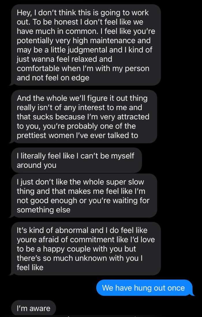 Screenshot of an intense and unhinged text conversation nominating men of the year by women.