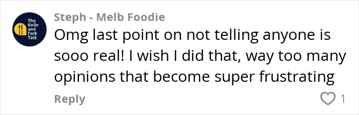 Comment from Steph discussing the humiliating experience that motivated her to lose 88lbs in a food talk forum.