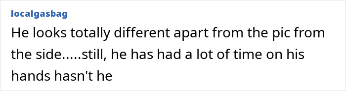 Comment discussing Kevin Spacey plastic surgery rumors, mentioning his changed appearance after a red carpet award event.