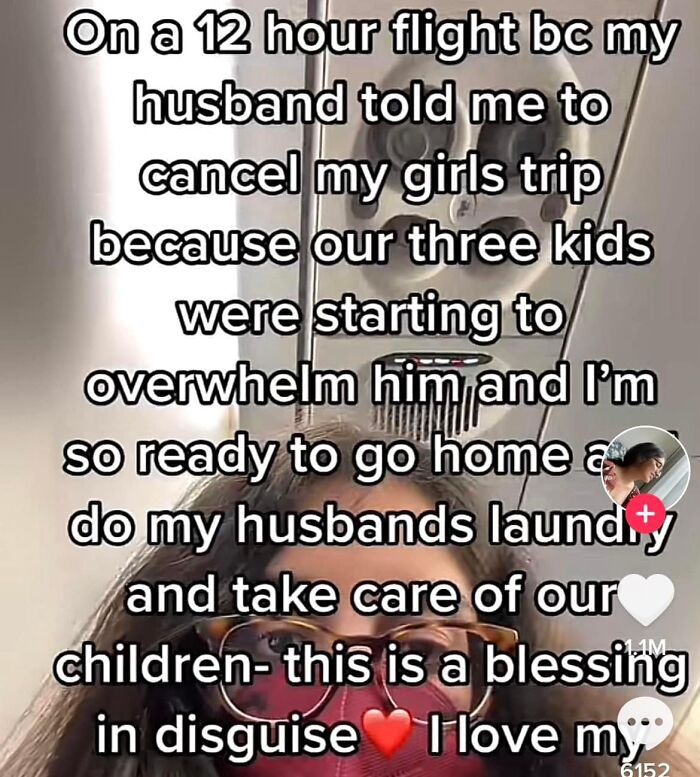 Woman on a 12-hour flight sharing an exhausting relationship moment involving family responsibilities and overwhelm.