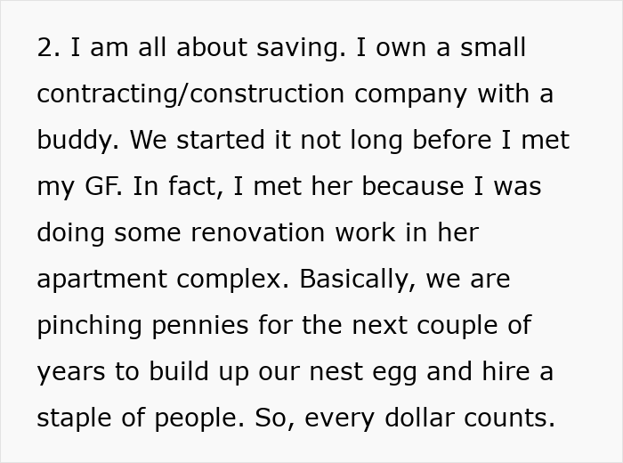 Text excerpt discussing a woman and furious boyfriend refusing to let her move in without splitting expenses 50/50. Text excerpt discussing a woman and furious boyfriend refusing to let her move in without splitting expenses 50/50.