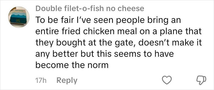 Comment about plane passenger making a salad mid-flight and how bringing meals on planes has become common. Comment about plane passenger making a salad mid-flight and how bringing meals on planes has become common.