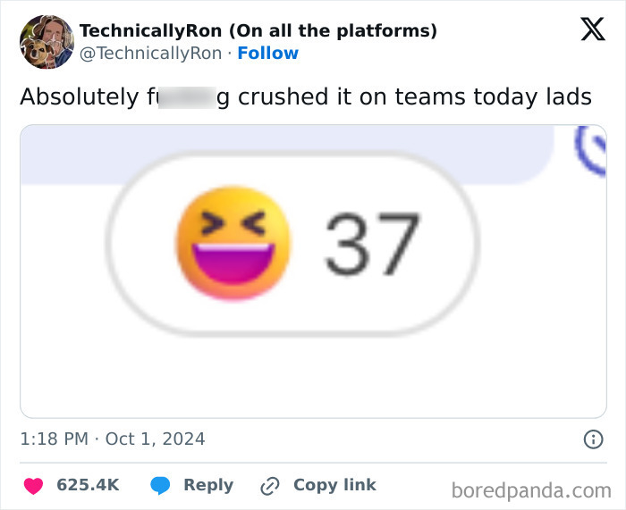 Screenshot of a social media post showing a laughing emoji reaction with 37 likes, highlighting moments that made people go hmmm.