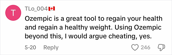 Comment discussing Ozempic as a tool for regaining health and maintaining a healthy weight after significant loss. Comment discussing Ozempic as a tool for regaining health and maintaining a healthy weight after significant loss.