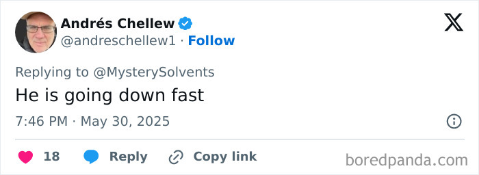 Screenshot of a tweet commenting on Elon Musk&rsquo;s sudden aging after his feud, highlighting rapid decline perception.