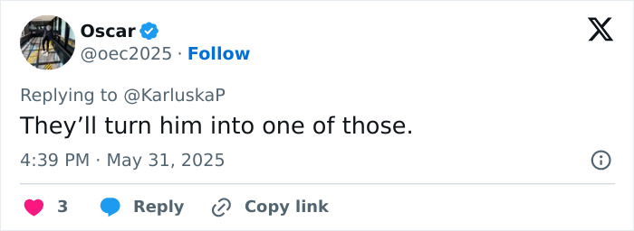 Tweet reply on social media reacting to tourist damaging 2000-year-old statues after jumping into an 18-foot pit. Tweet reply on social media reacting to tourist damaging 2000-year-old statues after jumping into an 18-foot pit.