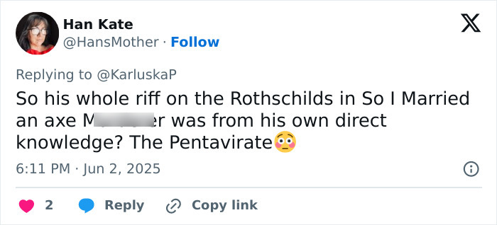 Tweet by Han Kate discussing Mike Myers' CIA request and mentions in the growing list of celebrities in Diddy's trial.