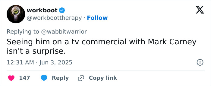Screenshot of a tweet discussing a TV commercial, related to witness statements in Diddy's trial mentioning Mike Myers and celebrities.
